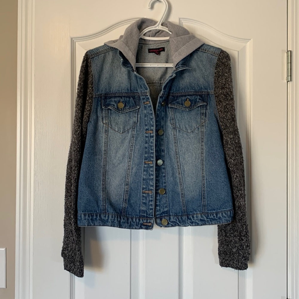 Material Girl Denim Jacket Size Large EUC
